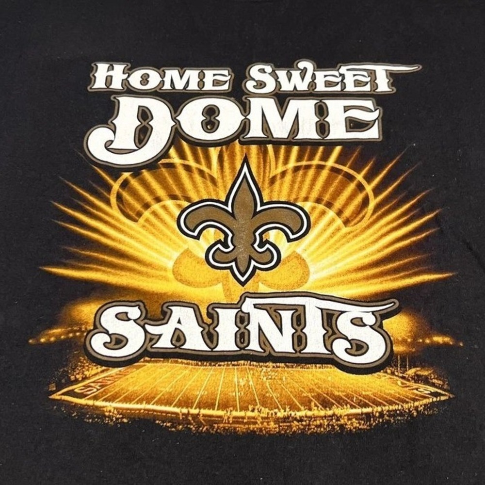 NFL New Orleans Saints Home Sweet Dome T-Shirt Mens 2XL Black Imagewear Cotton
